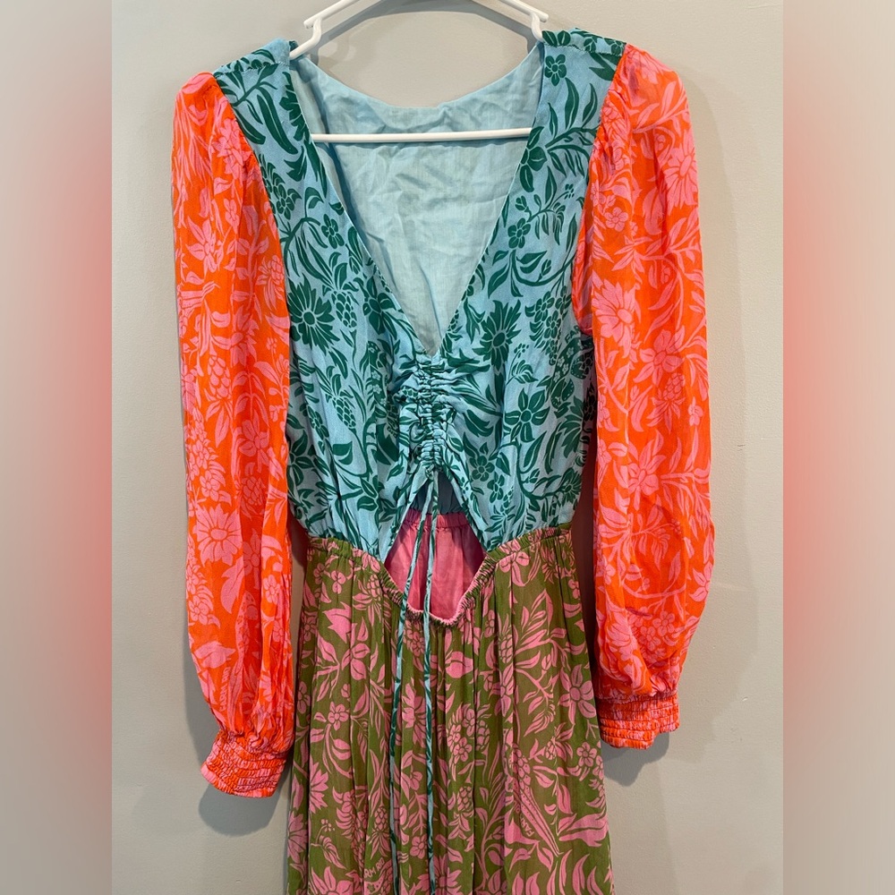 Farm Rio Colorblock Printed Maxi Dress - Picture 8 of 15